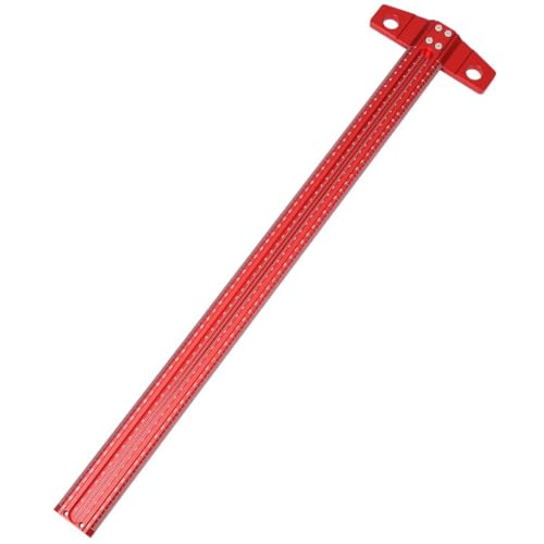 Homaisson 24 Inch T Square Woodworking Ruler, Precision Ruler Tsquare Shaped Wood Working Scriber, Aluminum Alloy Architect Ruler for Carpenter Work Layout Measuring Tool