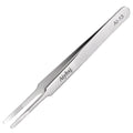 Precision Tweezer, Upgraded Flat Tip Round, High-end Stainless Steel - style: Flat Tip Round (4.72in)