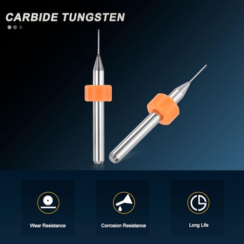 PATIKIL 30 Pack 0.45mm Micro Drill Bits Carbide Tungsten Steel - size: 0.45mm