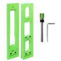 Concealed Door Hinge Installation Kit with Guide Template Jig - color: Green - 1.1 inch - 1 pcs
