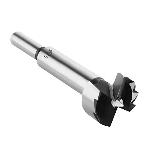 HPHOPE 25mm(1") Forstner Bit for Wood, High-Speed Steel, Round Shank - size: Ø 25mm(1")