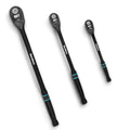 DURATECH 3-Piece Extra Long Drive Ratchet Handle, 90-Tooth Ratchet Wrench - size: 3-Piece(1/4", 3/8", 1/2")
