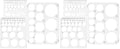 Tamaki Circle Template Circle Round Stencil Templates for Drafting for Office and School Building Formwork Drawings Templates, Large and Small Size, 6 Pack - size: 11.42 x 8.70 Inch (Pack of 2)