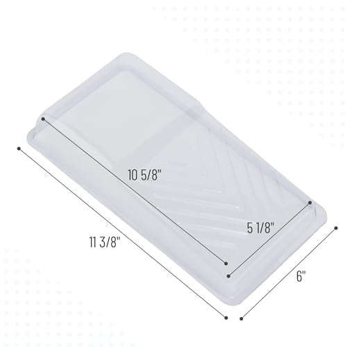 Bates- Paint Tray Liner, 4 Inch, 12 Pack, Clear, Plastic Disposable Paint Tray for Painting Walls - color: Clear, size: 12 Pack 4 Inch