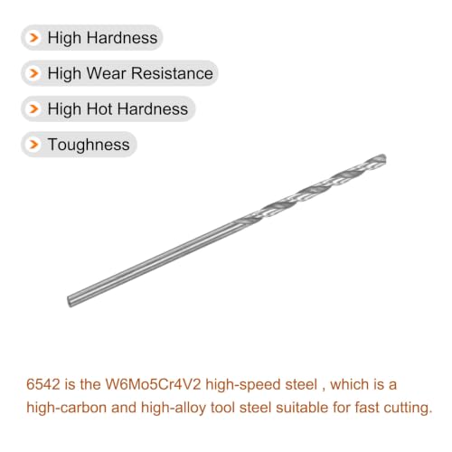 uxcell 10Pcs 1.75mm HSS(High Speed Steel) W6542 Micro Drill Bits - size: 1.75x52mm