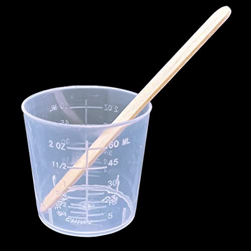 30 Pcs Plastic Graduated Cups, 60ml/2oz Clear Scale Cups