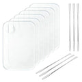 6Pcs Acrylic Makeup Mixing Palette, Makeup Tray with 6 Metal Spatula Tool Set, Clear Foundation Mixing Palette for Beauty Cosmetic Color Liquid Artist Pigment Blending