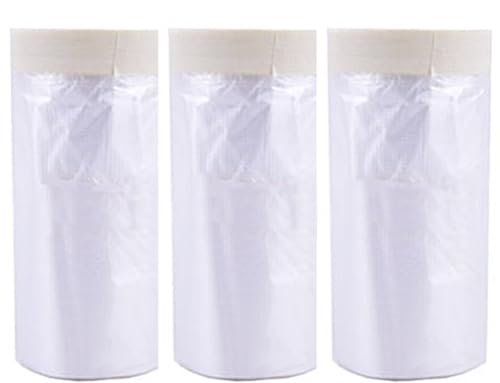 Scotch Pre Taped Masking Film - Multi-Use Covering 65 Feet (26 in (3 Roll)) - size: 26 In (3 Roll)