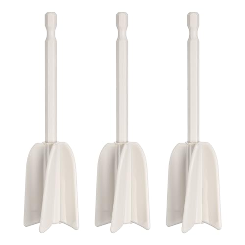 PATIKIL 3Pcs Silicone Resin Mixer Paddles, 4.9" Paint Stirrers, White - color: White, size: 4.9"