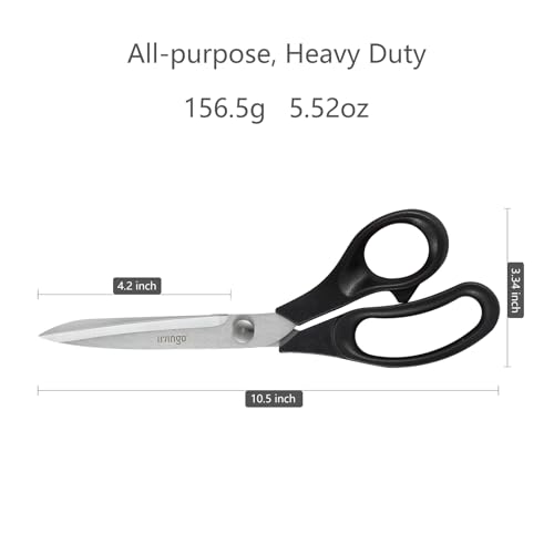LIVINGO 10.5" Bent Fabric Scissors Tailor Sewing Shears - size: 10.5"