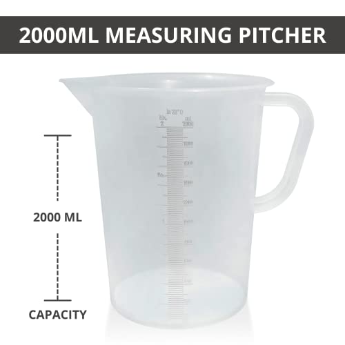 Plastic Graduated Measuring and Mixing Pitcher, 2000ml - size: 2 Liter