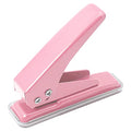 Single Hole Puncher, 1/4" Hole, 20 Sheet Capacity, Pink, 1 Pack - color: Pink