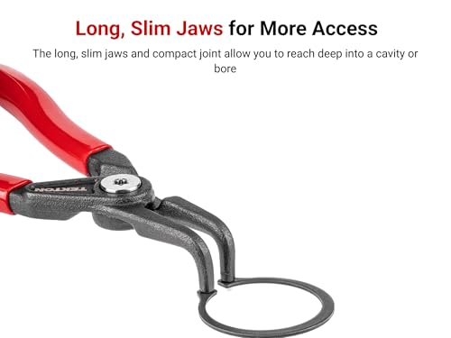 TEKTON 5 Inch 90-Degree External Retaining Ring Pliers | PRR31035 - size: 5 Inch, style: External 90-Degree