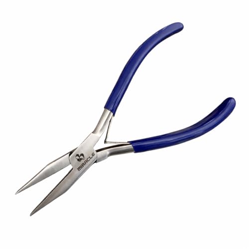 Hair Extension Plier for I Tip & K Tip – 7 Inch Flat-Tip Fusion Bond Precision Tool with Textured Grip Jaw for Keratin and Bead Extension Placement, Professional Salon-Grade Pliers By MIRACLE - size: 7" Blue