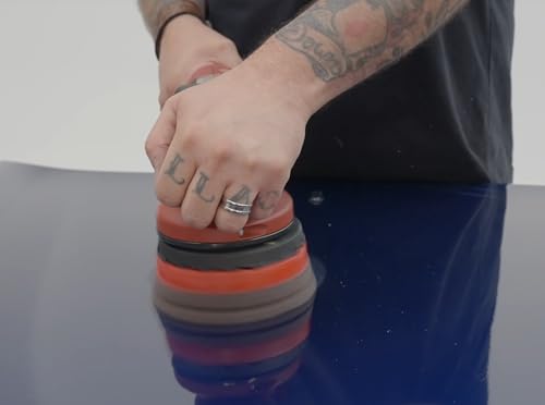 Koch-Chemie - Heavy Cut Pad V2 - Abrasive Sponge for Removing Strong Weathering & Deep Scratches; Low Torsion Forces & High Stability; Long-Lasting Compression Hardness; Contours Easily (126mm x 23mm) - size: 126mm