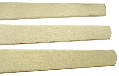 3 Pack of Chamois Half Round Buff Sticks Jewelry Making Abrasive Sanding Metal Polishing Tools