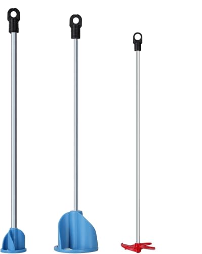 2 Pcs Paint, Epoxy Resin, Mud & Ceramic Glaze Mixer Paddle Blades - color: Big Blue-38cm