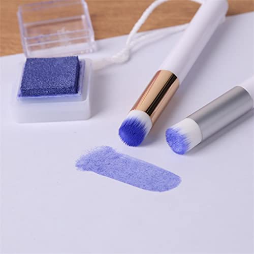 4PCS Mini Ink Paints Mixing Brush Blending Tools Smooth Ink Painting Small Brushes Hand Tools for DIY Scrapbooking Paper Cards Making - color: 4pcs(j)