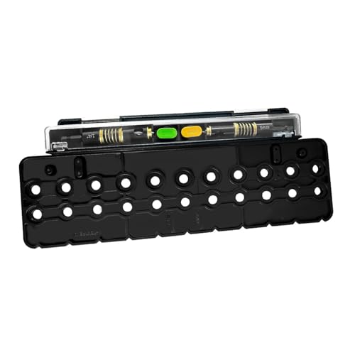 Shelf Pin Drilling Jig, 1/4" & 5mm Multifunctional Cabinet Hardware Jig, Shelf Pin Jig for Woodworking, Adjustable Shelves and Closets, Black