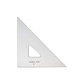 Pacific Arc Drafting Triangle, 4-inch, 45/90 Degrees, w/Inking Edge, Topaz - color: Topaz, size: 4-in, 45/90 degrees