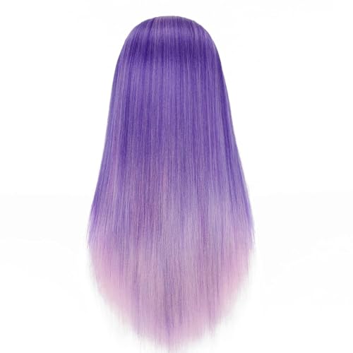 26-28'' Mannequin Training Head Synthetic Hair Braiding (Gradient Purple) - color: Purple