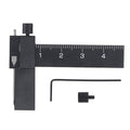 Model Hobby Scriber, Adjustable Tungsten Steel Blade Equidistant Parallel Scribing Ruler for Building and Model Crafting Aluminum Alloy Black - color: Black