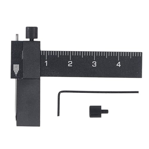 Model Hobby Scriber, Adjustable Tungsten Steel Blade Equidistant Parallel Scribing Ruler for Building and Model Crafting Aluminum Alloy Black - color: Black
