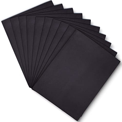 Black EVA Foam Sheets, 9 x 12 Inch, 2mm Thick Handicraft Foam Paper for Arts and Crafts, by ACTIVITYya - 10 Sheets - color: BLACK