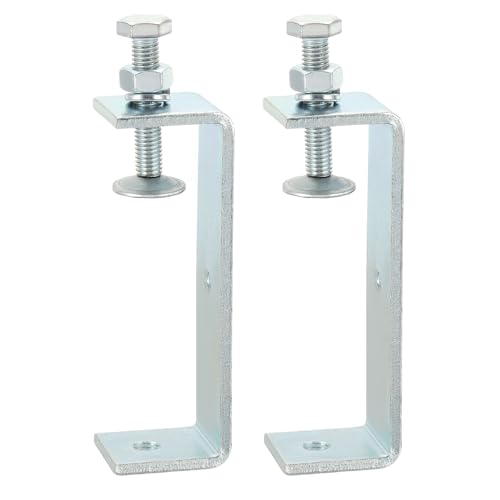 HARFINGTON 2 Pcs Carbon Steel C Clamps 120mm Square Tiger Clamp Adjustable - size: 120mm