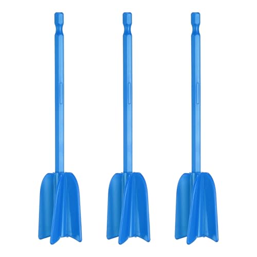 PATIKIL 3Pcs Silicone Resin Mixer Paddles, 6.5" Paint Stirrers, Blue - color: Blue, size: 6.5"