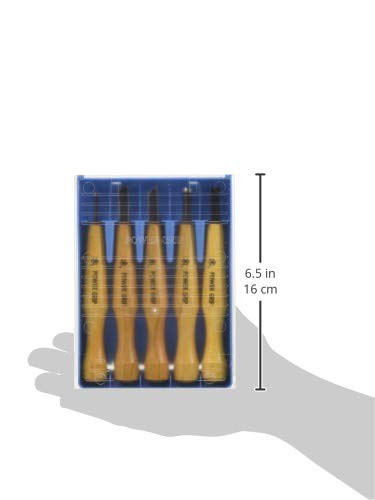 Mikisyo Hamono Power Grip Chisel Chisel Set of 5 Transparent Case (no.80015)