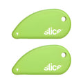 Slice Micro Safety Cutter | Safe Ceramic Box Cutter Lasting 11x Longer than Metal | Keychain Box Opener | 2 Pack | Green - color: Green, size: 2 Pack
