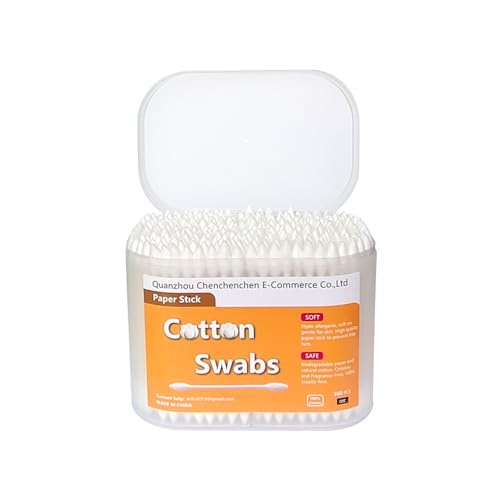 Double Precision Tips cotton swabs with Paper Stick, 600pcs - size: 600pcs（Pack of 2）