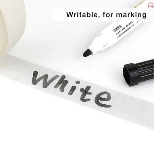 3 Pack White Masking Tape - Painters Tape 1 Inch Wide - Multi-Surface, Water Resistant, Indoor & Outdoor Use - 270FT Total - Artist Tape for Paint, Wall, Watercolor, Car, DIY (#4010)