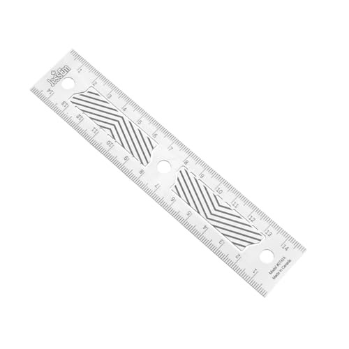 JESSEM Stainless Steel Precision Rulers - Patented Flex Tabs, Fade-Resistant Markings - 150mm Metric Stainless Ruler