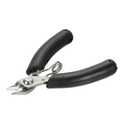 HARFINGTON Wire Cutter 4" Mini Small Side Cutters with Non-slip PVC Handle Jewelry Pliers for Jewelry Model Electronic 3D Print, Black