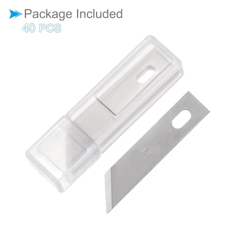 Craft Hobby Blades, #19 Manganese Steel Replacement Cutting Carving Blade Refill Hobby Knife Blades Set with Storage Case - (Applications: for Art Scrapbooking DIY), 40-Pieces