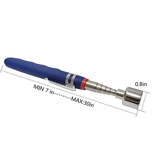 20lb.Telescoping Magnet Stick,Magnetic Pickup Tool, Gadget for Men Tool Telescoping Magnet Stick,Gifts for Men for Auto Repairer Carpentry etc.Extend up to 30". Small Metal Extends Tools. (2PCS)