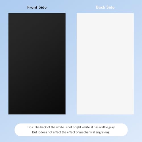 Laser Engraving Blank ABS Double Color Plastic Sheet (Black) - color: Black