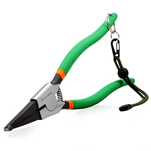 SPEEDWOX Special Angle Tip Lock Ring Pliers 11-Inch Retaining Rings Pliers for Removing Installing Gearshift Locking Rings Spring Loaded Snap Ring Pliers for Removing Installing Locking Rings - style: 11"with hole