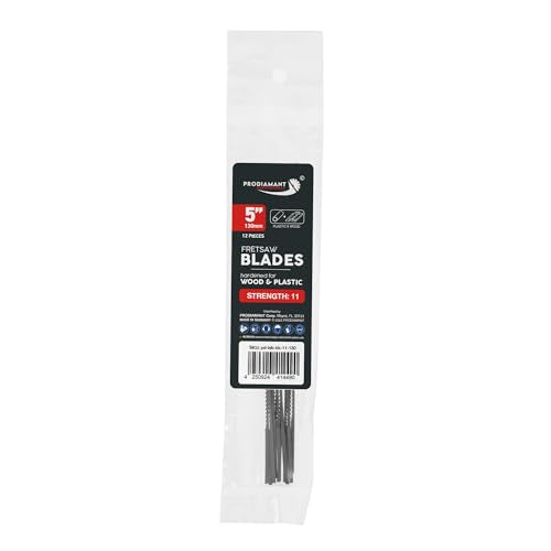 PRODIAMANT Fretsaw Blades 130mm Size 11 Coarse, 12 Pack - size: Strength: 11