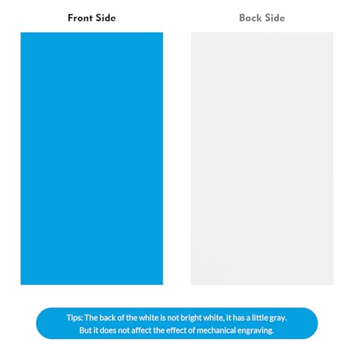 Laser Engraving Blank Blue ABS Double Color Plastic Sheet (Blue) - color: Blue