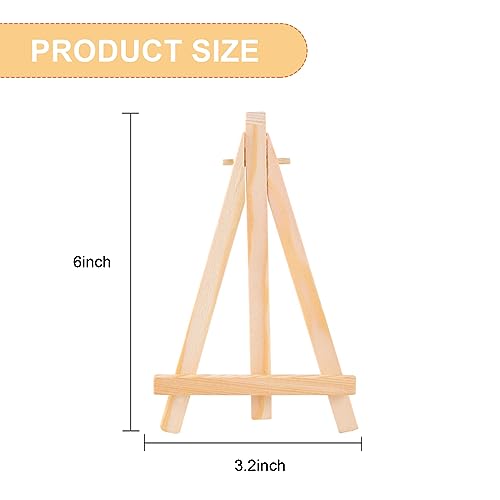 40Pcs Wood Easel Stands Small Triangles Tabletop Display Easel