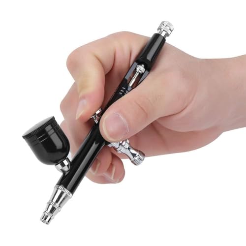 Airbrush Kit, Dual Action 0.3mm Gravity Feed for Nail Art & Models