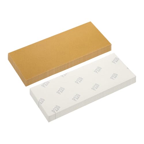16Pcs Sand Papers 4.5x11Inch 220Grit Alumina Abrasive Hook&Loop Back - size: 4.5 x 11 Inch x 220 Grits