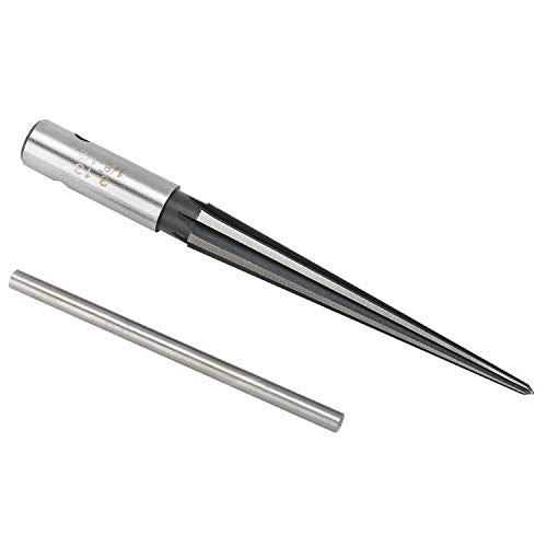 2 pcs Tapered Reamer T Handle 6 Fluted Chamfer Bridge Pin Hole Hand Held Reamer Sizes 1/8"-1/2" (3-13mm) & 5''-5/8'' (5-16mm) Handle Drilling Tools