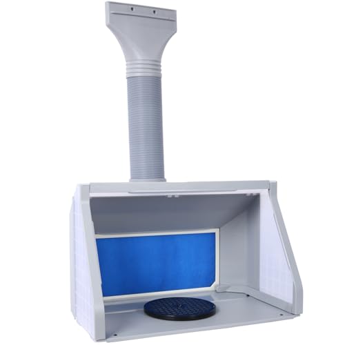 Portable Airbrush Paint Spray Booth Kit with Foldable Design and Lighted Work Area