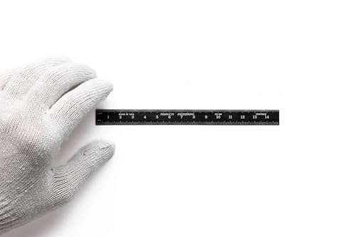 PEC Tools Metric Metal Ruler, 15CM, Made in USA - color: Black Chrome-Flexible, size: 150mm