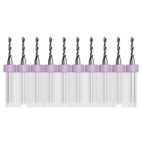 10 Pcs PCB Drill Bits Set, 1/8" Shank 1.8mm - size: 1.8mm