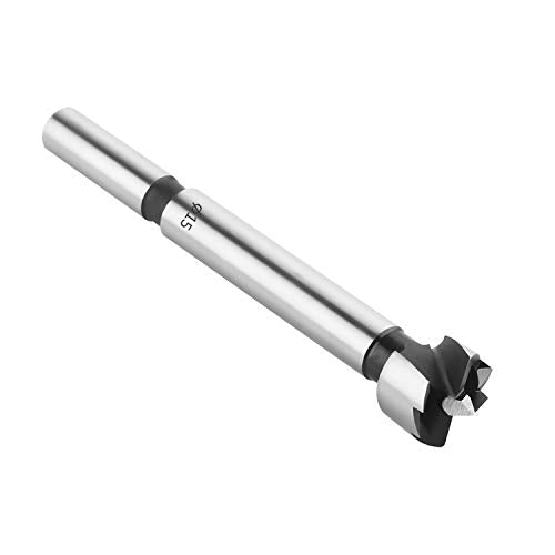 HPHOPE 15mm(19/32") Forstner Bit for Wood, High-Speed Steel, Round Shank - size: Ø 15mm(19/32")